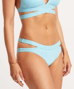 Coupon 🎁 Seafolly Ladies Seafolly Collective Split Band Hipster Pant Sky blue ❤️ -Seafolly Sales Shop 40357 942 SkyBlue 4
