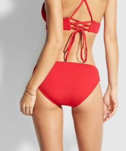 Outlet 🌟 Seafolly Ladies Seafolly Quilted Hipster 👙 Bikini Pants Chilli 🧨 -Seafolly Sales Shop 40463 065 Chilli 4