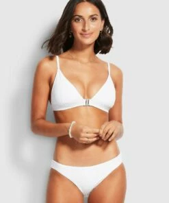 Brand new ✨ Seafolly Ladies Seaside Soiree Hipster Pant White 👍