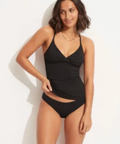 Brand new 🧨 Seafolly Ladies Seafolly Collective Hipster Pant Black 👍
