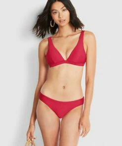 Promo 🌟 Milea Resort Mini Rib Hipster 👙 Bikini Pants Rococo red ⭐