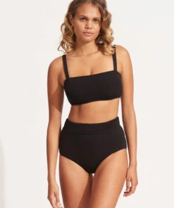 Cheap ✨ Seafolly Ladies Sea Dive High Waisted Pant Black 🔔