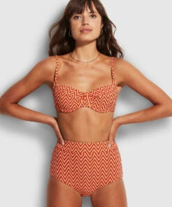 Outlet 🔔 Seafolly Ladies Cleo High Waisted Pant Chilli red 🎁