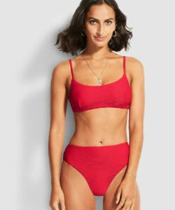 Best Sale 🎉 Seafolly Ladies Essentials High Rise Chilli 😍
