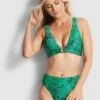 Best Pirce 🎉 Seafolly Ladies Wild Ones High Rise 👙 Bikini Pants Jade 👍