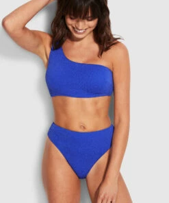 Outlet 😀 Seafolly Ladies Sea Dive High Rise Pant Cobalt 🛒