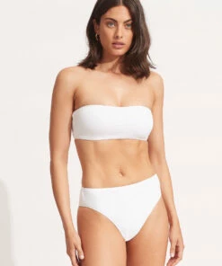 Hot Sale 🔥 Seafolly Ladies Sea Dive High Rise Pant White 👏