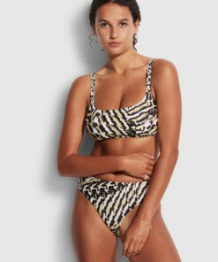 Outlet ⌛ Seafolly Ladies Mandalay Retro Pant Olive oil ⌛