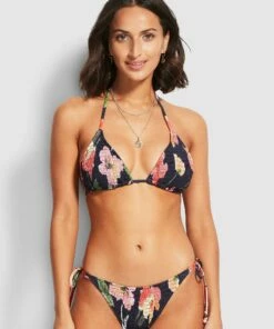 Flash Sale 🧨 Seafolly Ladies 🌞 Summer Memoirs Shirred Tie Side pant Indigo 🛒 -Seafolly Sales Shop 40642 883 Indigo 3