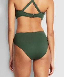 Cheapest 🧨 Seafolly Ladies High Waist Wrap Front Pant Ivy 👍 -Seafolly Sales Shop 40643 065 Ivy 3
