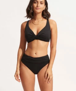 Best reviews of 👍 Seafolly Ladies Seafolly Collective High Waist Wrap Front Pant Black 🎉