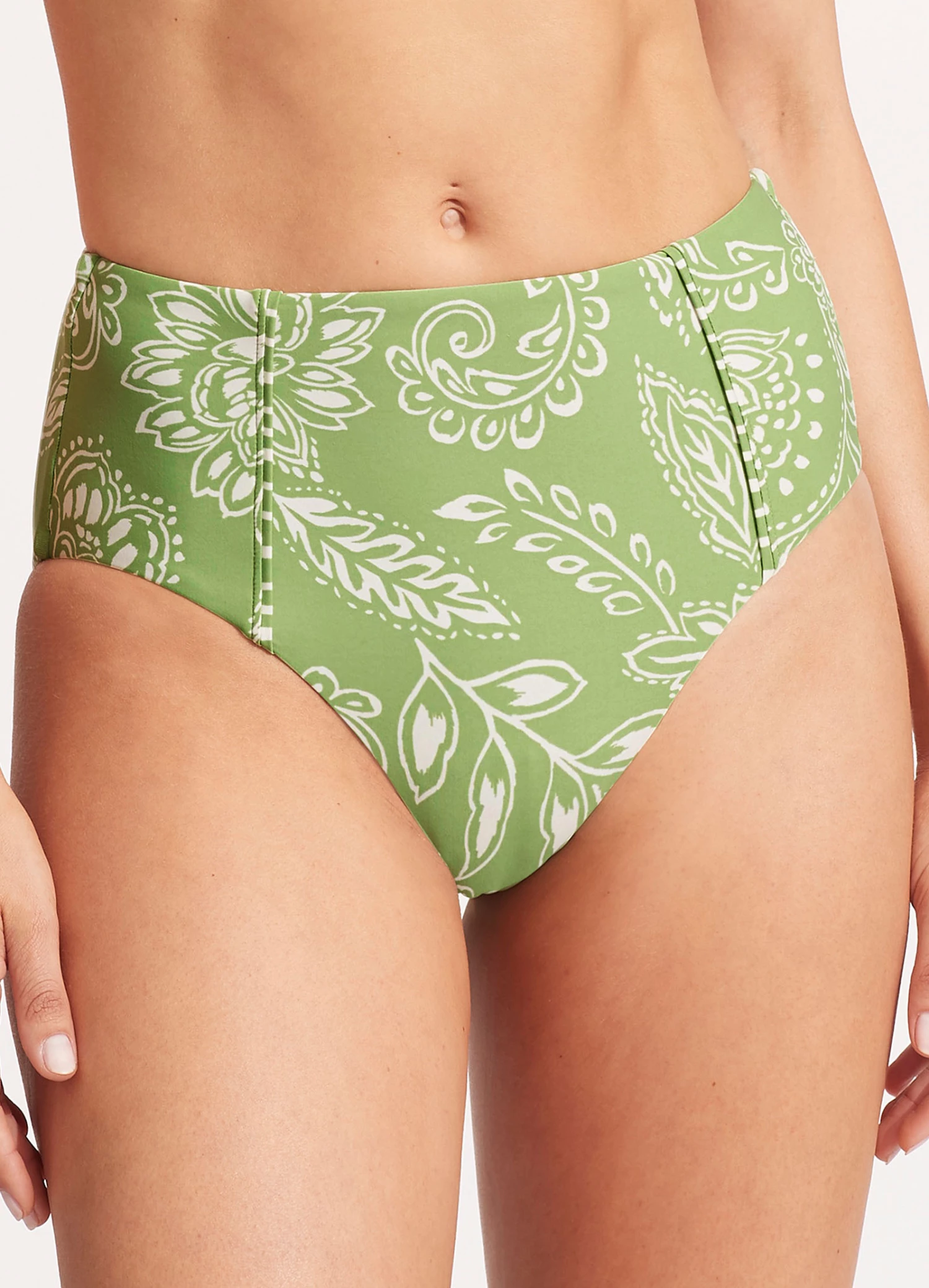 Coupon π Seafolly Ladies Folklore High Waisted Pant Green tea π 2 Coupon π Seafolly Ladies Folklore High Waisted Pant Green tea π - Image 2