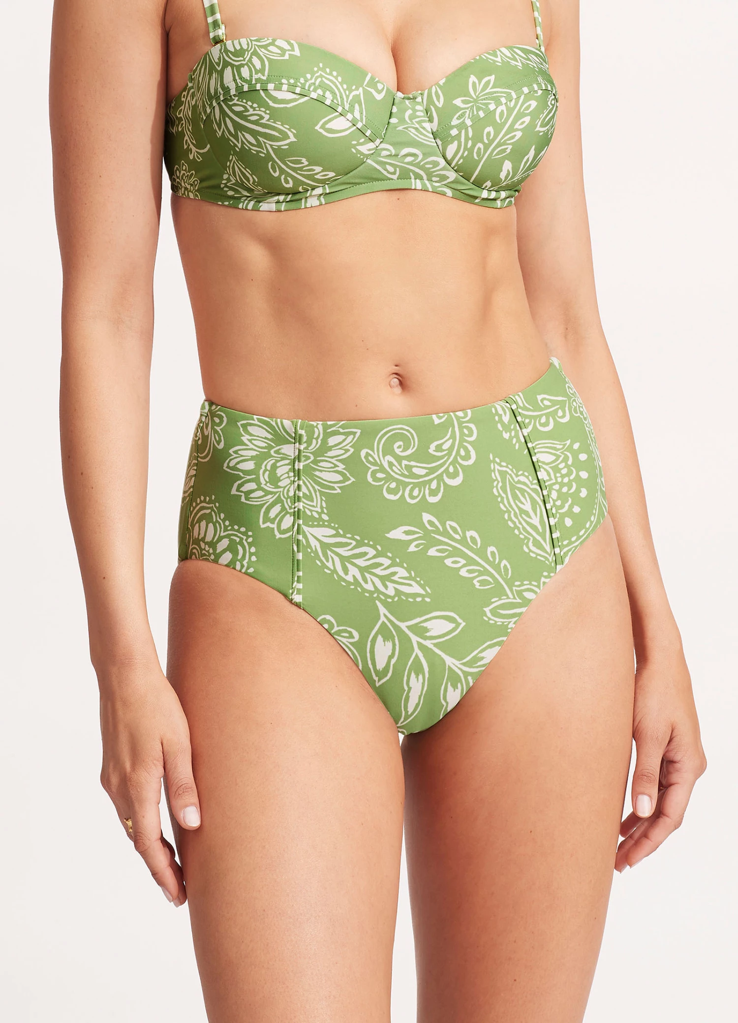 Coupon π Seafolly Ladies Folklore High Waisted Pant Green tea π 3 Coupon π Seafolly Ladies Folklore High Waisted Pant Green tea π - Image 3