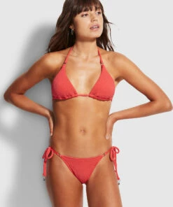 Best deal 😍 Seafolly Ladies Sea Dive Tie Side Rio Pant Fiestacoral 🎁