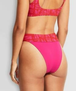Discount ✨ Seafolly Ladies Bodycheck Banded High Rise 👙 Bikini Pants Chilli 🌟 -Seafolly Sales Shop 40661 891 Chilli 4