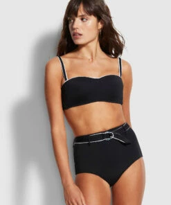 Budget 🌟 Seafolly Ladies Active High Waisted Pant Black 🌟