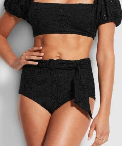 Brand new 🎁 Seafolly Ladies Costa Bella High Waisted Pant Black 😍 -Seafolly Sales Shop 40676 922 Black 3