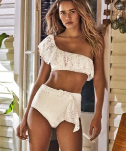 Outlet ✔️ Seafolly Ladies Costa Bella High Waisted Pant White 🧨