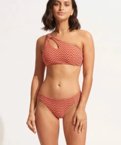 Hot Sale 🌟 Seafolly Ladies Cleo High Cut Rio Pant Chilli red ✔️