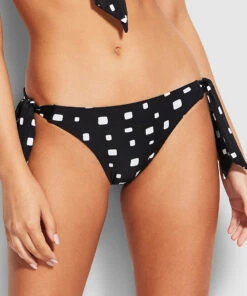 Flash Sale ✨ Seafolly Ladies Soft Spot Hipster Tie Side Pant Black 💯 -Seafolly Sales Shop 40683 896 Black 5