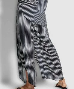 Hot Sale π Seafolly Ladies Stripe Wrap Pant Navy stripe π 7 Hot Sale π Seafolly Ladies Stripe Wrap Pant Navy stripe π -Seafolly Sales Shop 53979 PA NavyStripe 4