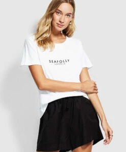 Cheapest 🌟 Seafolly Logo Tee White 🛒