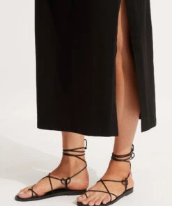 Cheap 💯 Seafolly Ladies Jersey One Shoulder Midi 👗 Dress Black 🛒 -Seafolly Sales Shop 54229 DR Black 5