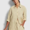 Wholesale 🔔 Seafolly Ladies Beach Linen Shirt Olive ⭐