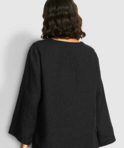 Best deal ✨ Seafolly Ladies Beach Edit Harbour Linen Top Black 🔥 -Seafolly Sales Shop 54390 TO Black 3