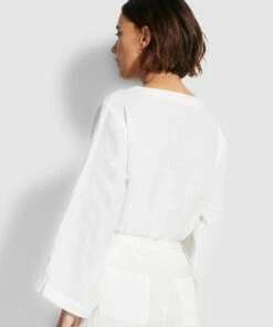 Hot Sale π Seafolly Ladies Beach Edit Harbour Linen Top White 𧨠6 Hot Sale π Seafolly Ladies Beach Edit Harbour Linen Top White 𧨠-Seafolly Sales Shop 54390 TO White 3