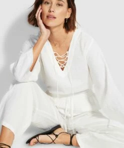 Hot Sale π Seafolly Ladies Beach Edit Harbour Linen Top White 𧨠7 Hot Sale π Seafolly Ladies Beach Edit Harbour Linen Top White 𧨠-Seafolly Sales Shop 54390 TO White 4