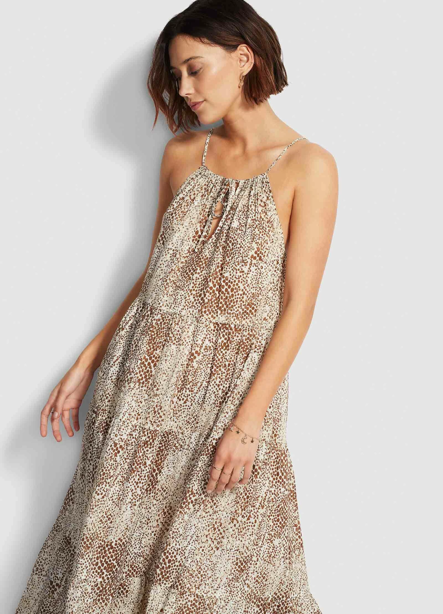 Brand new π― Seafolly Ladies Serpentine Tiered Maxi π Dress Chocolate π 4 Brand new π― Seafolly Ladies Serpentine Tiered Maxi π Dress Chocolate π - Image 4