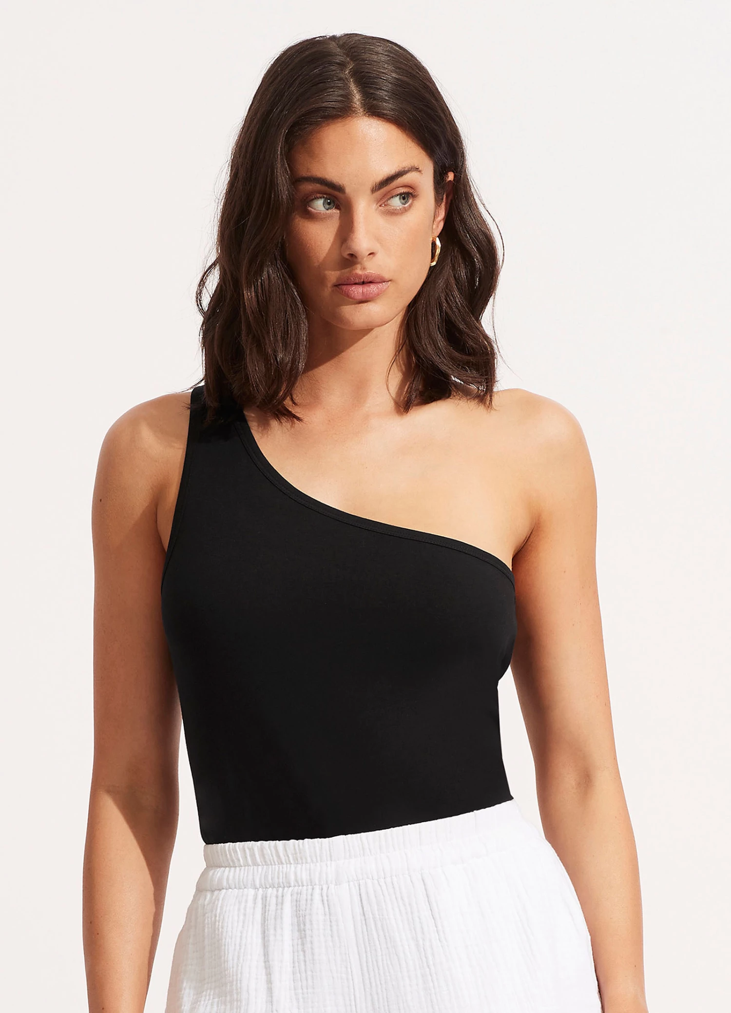 Best deal โญ Seafolly Ladies Jersey One Shoulder Top Black ๐ 2 Best deal โญ Seafolly Ladies Jersey One Shoulder Top Black ๐ - Image 2