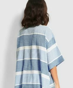 Buy 👏 Seafolly Ladies Jacquard Top Blue 🧨 -Seafolly Sales Shop 54448 TO Blue 4