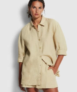 Deals π Seafolly Ladies Essential Linen Short Olive π€©