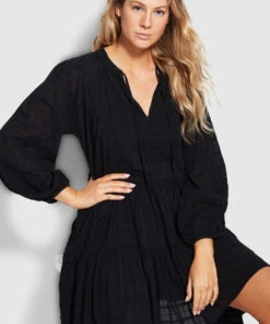 Buy π€© Seafolly Ladies Drifter Tiered π Dress Black π