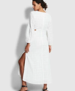 Cheapest π Seafolly Ladies Drifter Cut Out π Dress White β€οΈ 7 Cheapest π Seafolly Ladies Drifter Cut Out π Dress White β€οΈ -Seafolly Sales Shop 54548 DR White 5