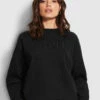 Coupon 👍 Seafolly Ladies Seafolly Originals Crew Sweat Black 🎁