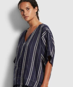 Best reviews of 👍 Seafolly Ladies Sand Stripe Top Dark navy ✔️ -Seafolly Sales Shop 54584 TO Dark2520Navy 3