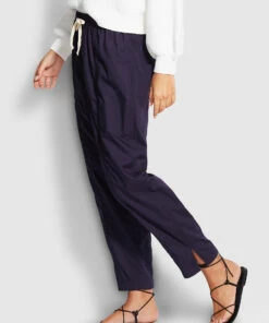 Brand new 🔥 Seafolly Ladies Taper Poplin Pant True navy 👍 -Seafolly Sales Shop 54587 PA True2520Navy 3
