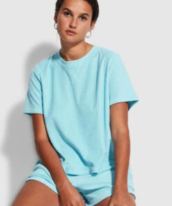 Outlet ⭐ Seafolly Ladies Terry T Shirt Baby blue 🧨