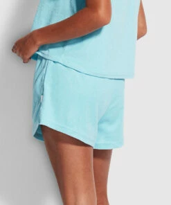 Coupon 🤩 Seafolly Ladies Terry Short Baby blue 🌟 -Seafolly Sales Shop 54594 SH BabyBlue 3