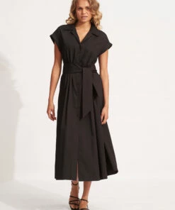 Cheap 👍 Seafolly Ladies Sunday 👗 Dress Black ⭐ -Seafolly Sales Shop 54598 DR Black 3