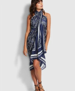 Best Pirce ⭐ Seafolly Ladies Folklore Pareo True navy 💯 -Seafolly Sales Shop 54602 SG True2520Navy 4