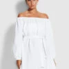 Budget 🔔 Seafolly Ladies Double Cloth 🌞 Summer Cover Up White 💯
