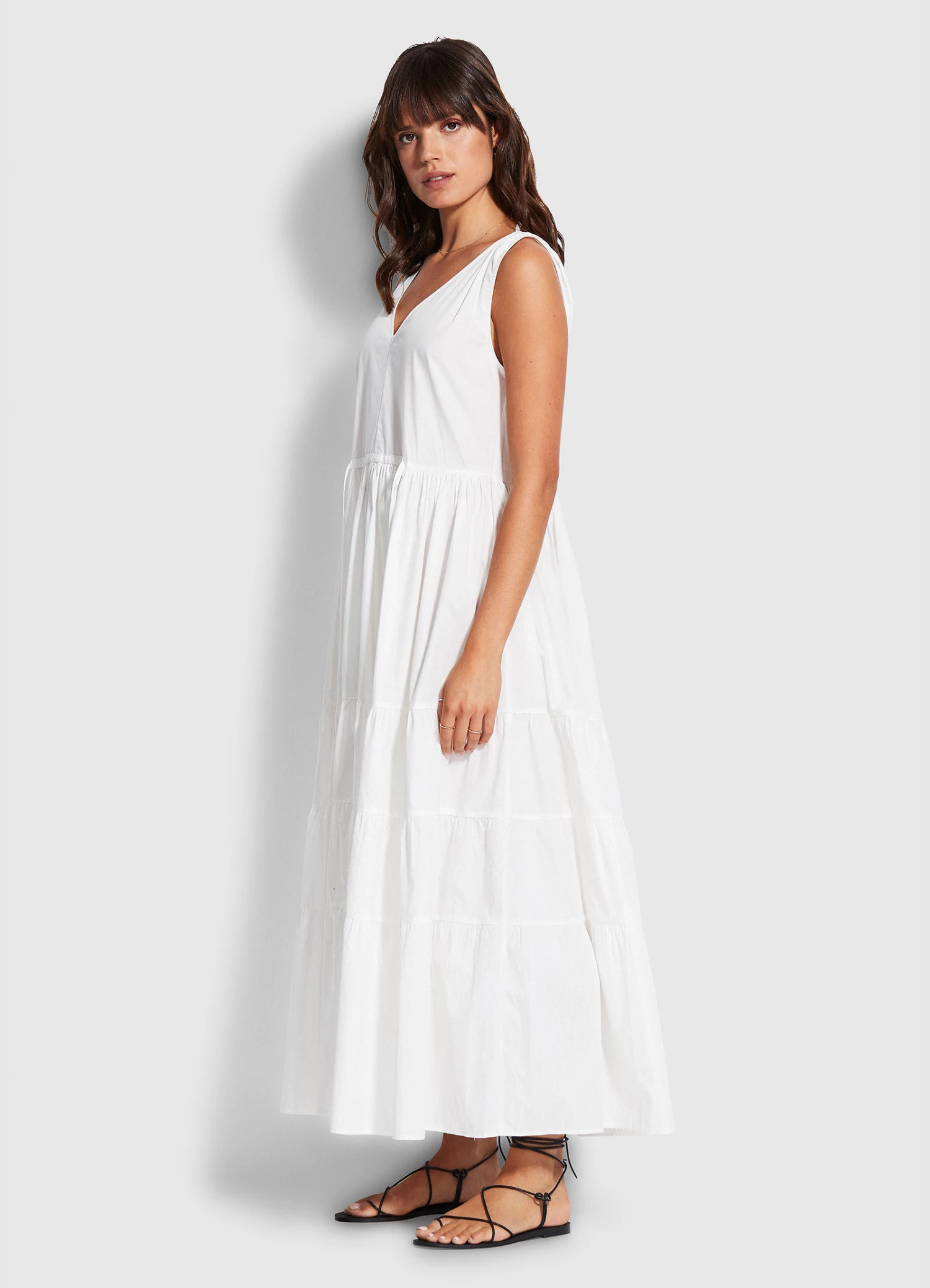 Cheapest π Seafolly Ladies Cotton Poplin Maxi π Dress White π 3 Cheapest π Seafolly Ladies Cotton Poplin Maxi π Dress White π - Image 3
