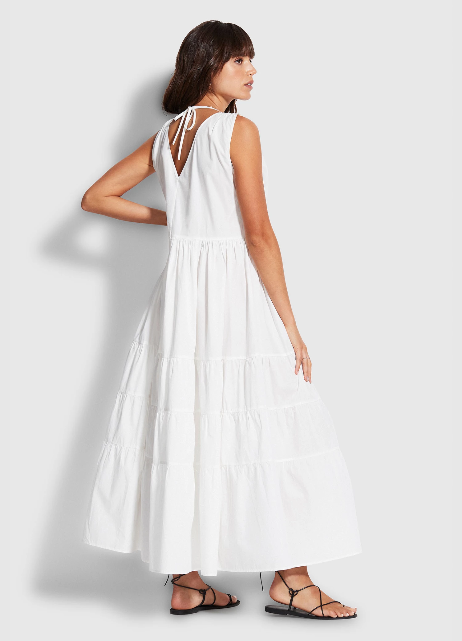 Cheapest π Seafolly Ladies Cotton Poplin Maxi π Dress White π 4 Cheapest π Seafolly Ladies Cotton Poplin Maxi π Dress White π - Image 4