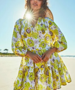 Best Sale ✔️ Seafolly Ladies ☀️ Summer Of Love Tiered 👗 Dress Wild lime 🌟