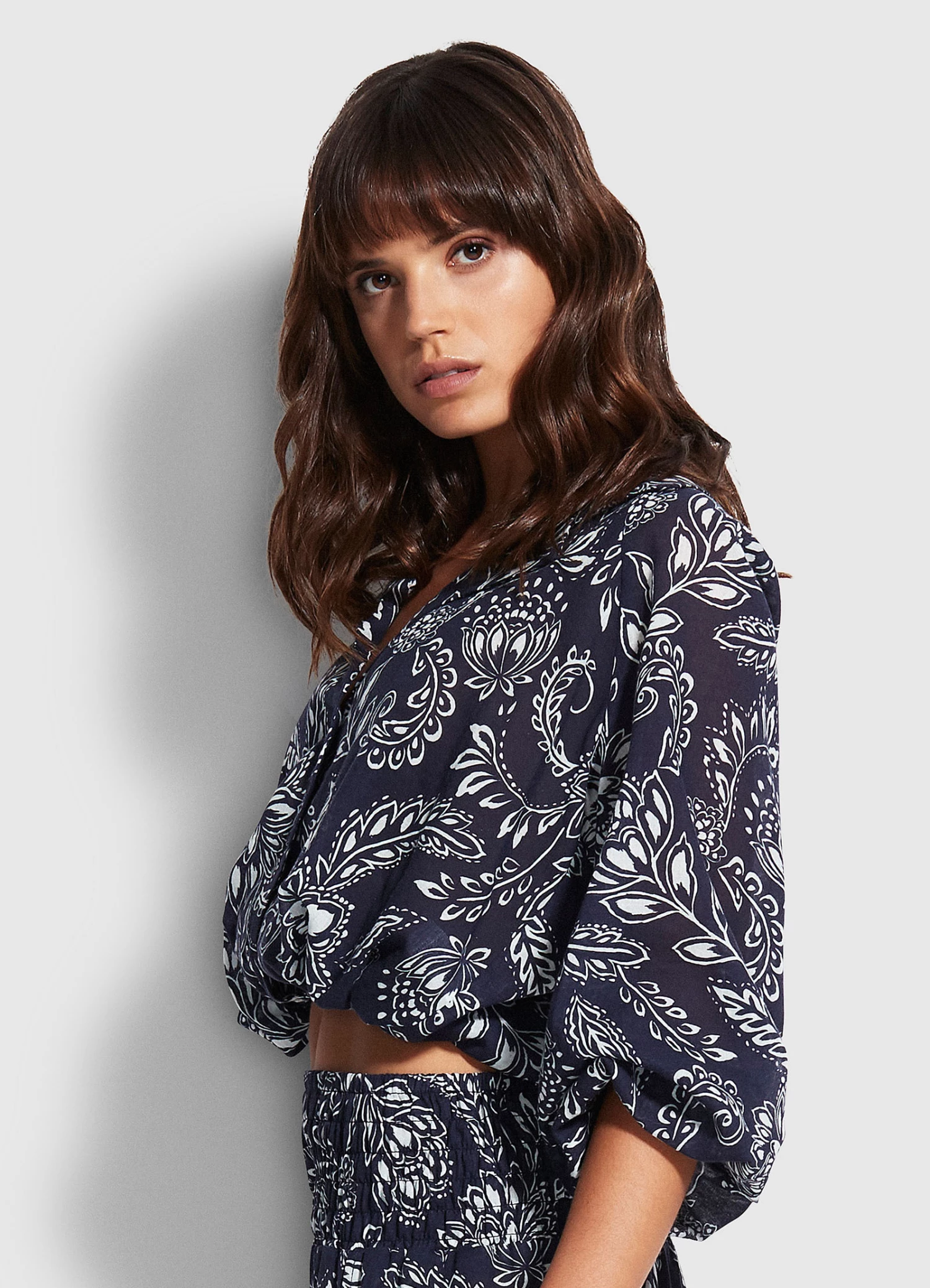 Budget π Seafolly Ladies Folklore Crop Shirt True navy π 3 Budget π Seafolly Ladies Folklore Crop Shirt True navy π - Image 3