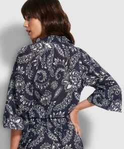 Budget π Seafolly Ladies Folklore Crop Shirt True navy π 9 Budget π Seafolly Ladies Folklore Crop Shirt True navy π -Seafolly Sales Shop 54614 TO True2520Navy 4